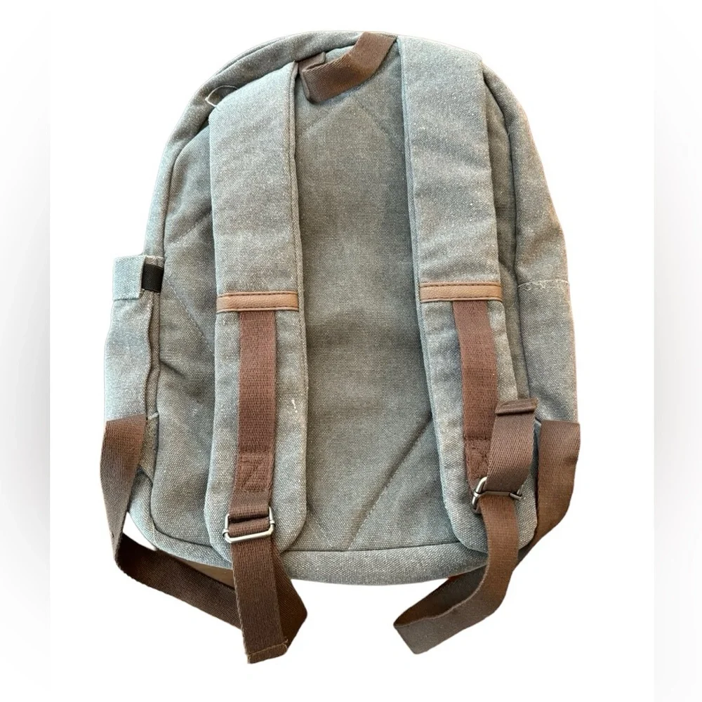 Port Authority branded backpack knapsack blue brown NWOT